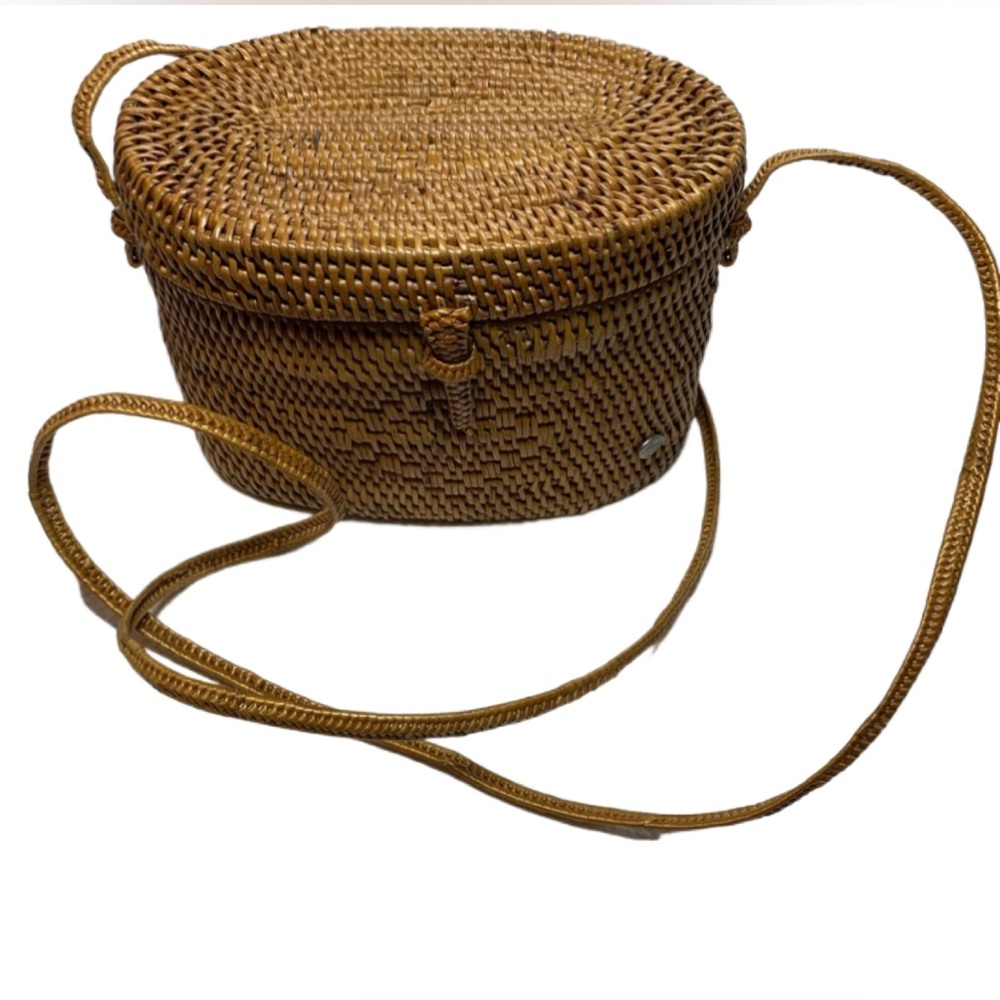 Helen Kaminski Raffia Small Basket Bag